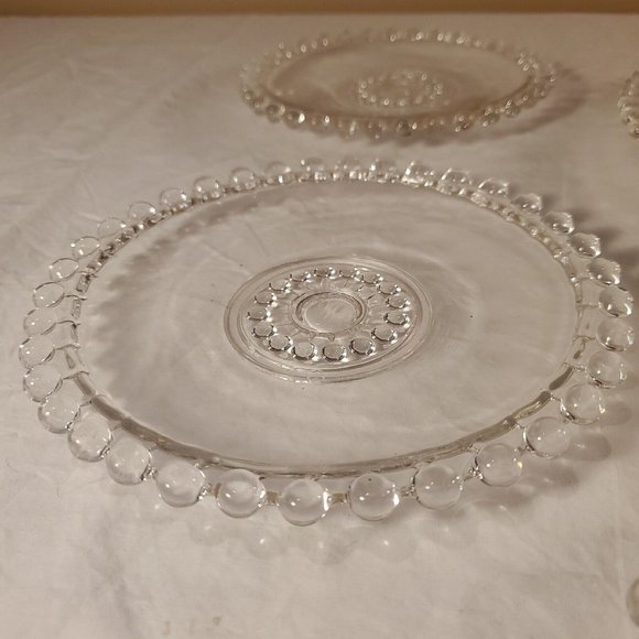 Candlewick Relish Pickle Dish and 6 plates set of 7, Vintage from France, - Picture 2 of 16